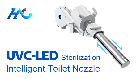 The UVC-LED water sterilizer used in smart toilet spray , making our life cleaner and safer!